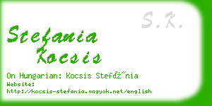 stefania kocsis business card